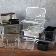 PC 스텐 바트 밧드 타공 받드 물받이 뚜껑 업소용 식당 반찬통 냉장고정리, 스텐 밧드 구성, 1/2 사이즈, 6인치 밧드