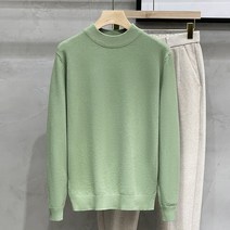 남성 모조 캐시미어 천연 섬유 가을 겨울 남자긴팔니트