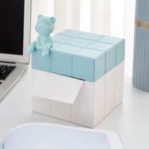 오산다 큐브 두루마리 휴지케이스, 블루