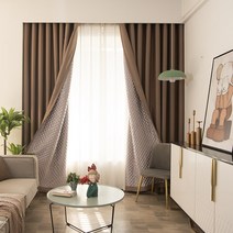 바람막이 방한 보온 슈퍼파워 침실두꺼운 흡음 단색 방음커튼