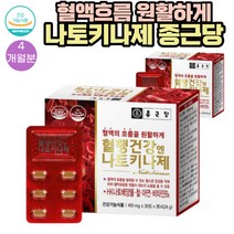 (나토키나제)혈행건강 혈액흐름원활 30정X2통 2박스 4개월분 추천 영양제 나토배양물 말토스 아가리쿠스버섯균사체 흑마늘추출물 함유