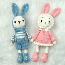 코바늘 인형 뜨기 토끼 도안 뜨개질 커플 diy 키트 겨울 집에서 하는 취미 집순이, Q개