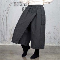 본딩 양포켓 앞뒤랩 와이드팬츠 50대엄마옷 똥싼바지