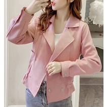 드레스허그 더블카라 스웨이드 러플 3color 자켓