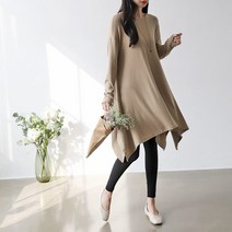 196 (국내산) 여성 봄 가을 루즈핏 플레어 훌 미니 원피스