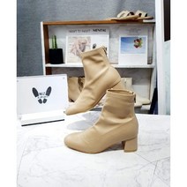 니즈슈즈 모던 미들 뒷지퍼 삭스부츠 5cm NZ1007-L2041BG