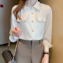 기모 시폰 블라우스 봄옷 서양 가겨울 셔츠