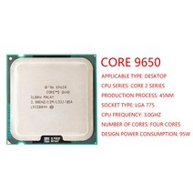 코어 2 쿼드 Q9650 3.0 GHz 쿼드 코어 쿼드 스레드 CPU 프로세서 12M 95W LGA 775