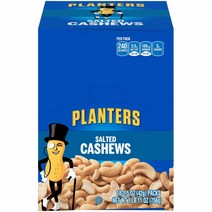 Planters Salted Cashews 플랜터 솔티드 캐슈 18개입 27oz(756g), 1개