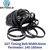 gktools c-3 3d 프린터 부품 gt2 6mm 폐쇄 루프 고무 타이밍 벨트 2gt 길이 140 142 144 146 148 150 152 154 156 158 160mm, 2gt154