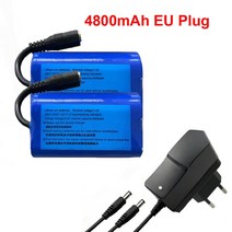 7.4V 4800mAh 전기 충전식 배터리 가열 장갑 양말 스키용 난방 장비 액세서리, [03] 4800mAh EU Plug