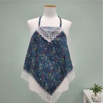 도도한상점 휴대용 식사 앞치마 어르신용 턱받이 무릎덮개 겸용 매너손수건, 1개, 13.잉크블루