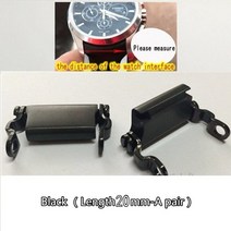 맥가이버툴LEATHERMAN-시계 링크 버클 스테인레스 스틸 다기능 도구 야외 스포츠 팔찌 액세서리 남성용, [06] LZMLJK-Black 20MM