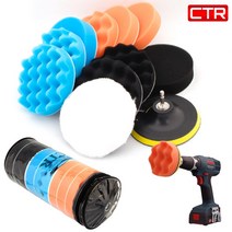 CTR 광택패드 전동드릴용 차량용 광택기 폴리싱 패드, 5인치 12종 125mm