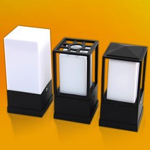 인테리어 문주등 테라스등 가로등 정원등 사각 테크등 야외조명 인테리어조명, 문주등(화이트)80mm