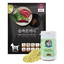 올바른끼니 오리 고구마(장건강) 강아지사료 + 클로렐라 오메가3 MSM 강아지 영양파우더