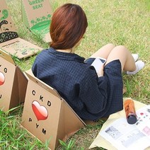 쭈bhnj__오조 등받이 종이의자 D 야외 휴대용 캠핑♥hopenjoy!, ♥hopenjoy!