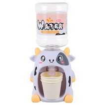 미니 정수기 필터 간이 휴대용 자취 1인가구 물 디스펜서 장난감 암소 분수 어린이 Playmachinefor 가상 마시는 음료 작은 쿨러 주방 만화 세계, [01] Black White