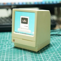 초소형모니터 2세대 3.8인치 레트로 소형 TV 매킨토시 Macintosh 옛날 컴퓨터, (메인 사진 컬러) +배터리