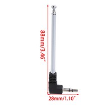 3.5mm 라디오 수신기 안테나 스테인레스 스틸 다목적 인터페이스 FM 라디오