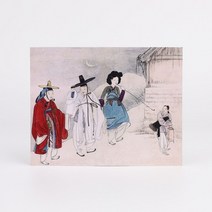 대박문구 북키스 명화엽서 신윤복 야금모행 책카드 책갈피 선물카드 인테리어