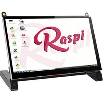 보조모니터 휴대용 디스플레이 호환 UPERFECT 터치 스크린 7 인치 USB 라즈베리 파, Black_AU 플러그