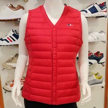 루이까스텔 22년 FW신상 여성 늦가을초겨울 부드러운 촉감의 V넥 구스 경량 조끼