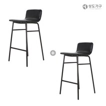 상도가구 바체어론 홈바의자 1+1, 블랙 1+1 (FD)