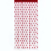 먼지없는 흡음 안방 작은창 거실 방한 암막 커튼 커텐 100x200cm 보일 화이트 레드 하트 스트링 퓨어 컬러 침실 창 도어 디바이더 쉬어 드레이프 웨딩 장식