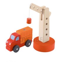 원목 어린이 장난감 크레인 트럭 36개월 예비아빠 IQ