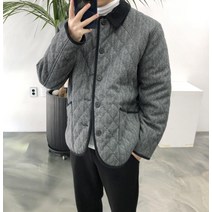 겨울 헤링본 모던핏 퀼팅 남자 패딩 점퍼 자켓