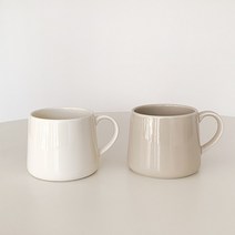국산 블보 머그컵 카페 커피 라떼 머그잔 2color, 크림