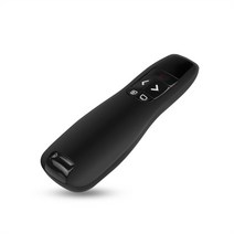 KEBIDU 휴대용 USB 무선 PPT 원격 제어 파워포인트 프레젠테이션용 빨간색 미니 포인터 펜 R400 2.4Ghz, 01 Black