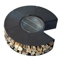 장작 화목난로 불멍 캠핑 가정용 업소용 펜션 전원주택, A. 900mm + 그릴 + 뚜껑 + 방수커버