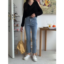 웬디 여성 디자인 버클 불규칙한 바지 PT11412