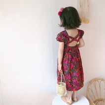 여아 플라워 나시 원피스 여름옷 새 한국 아동복 아동용 꽃무늬 반팔 롱스커트 T06473