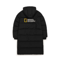 [국내정식매장] 내셔널지오그래픽 카이만 프로 롱기장 구스 다운 점퍼 BIG LOGO BLACK
