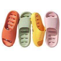 신혼부부 커플 물빠짐 미끄럼방지 일체형 욕실화 욕실슬리퍼, 그린