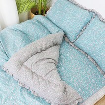 마이크로 꽃무늬 리플 차렵이불 세사 봄 침대패드 (싱글 퀸)