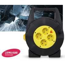 300와트 고전력 4구 1.5 SQ 굵은 구리전선 코드릴 전기연장 캠핑 공사현장 15M