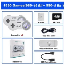 레트로게임기 오락실 오락기 가정용 옛날게임기 슈퍼 닌텐도 snes nes 용 비디오, 1530 게임