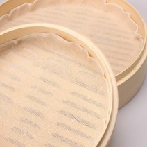 대나무찜기 찜통붙지 않는 천 둥근 대나무 증기선 종이 2 개 가정용 코튼 케이지 서랍 스팀 매트 주방 음, 01 18cm steamer cloth