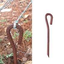 쇠말뚝 10개 텐트 강선 철근 강철 단조팩, 쇠말뚝 40cm (두께 13mm)-10개