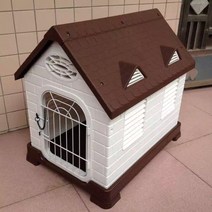 플라스틱 개 강아지 집 하우스 중형 실외 애완견 시골 여름 하우스 야외 프라스틱 진돗개 더위, 커피, 외부:63x43x54cm