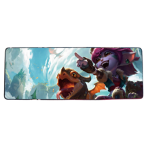 롤 LOL 디자인 마우스 패드 79종 시리즈 리그 오브 레전드 장패드 3mm 두께, 900x400mm + 3mm개, 짙은 녹색 Merlin Gunner