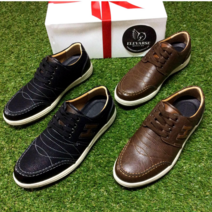 [엘레바르시 골프] 출퇴근 겸용 홀인원 키높이 가죽 골프화 스파이크리스 골프화