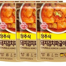 오뚜기 청주식 돼지김치짜글이 450G 간단한 저녁 메뉴 자취요리 아침국 자취생 반찬, 6개