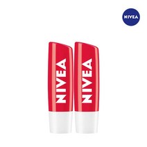 니베아 립케어 2개 립밤, 프루티샤인 스트로베리