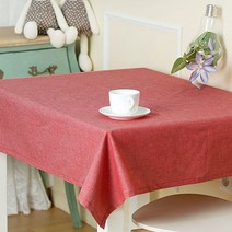찬미디자인 2인용식탁보 무지, 레드, 108x108cm