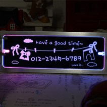 조아애드 무선 키스 투톤 LED 주차번호판, 핑크+블루 (OM-28), 1개